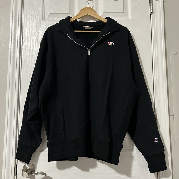 Champion Other - Champion Reverse Weave Quarter Zip Sweatshirt in Black